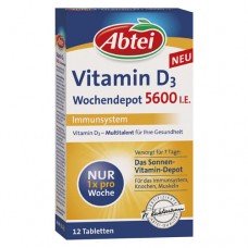 ABTEI Vitamin D3 5.600 I.E. Wochendepot Tabletten 12 St