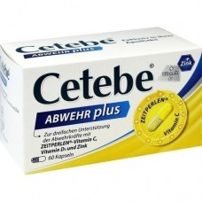 CETEBE ABWEHR plus Vitamin C+Vitamin D3+Zink Kaps. 60 St