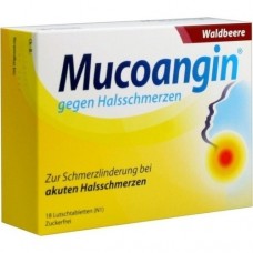 MUCOANGIN Waldbeere 20 mg Lutschtabletten 18 St