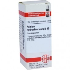 ACIDUM HYDROCHLORICUM D 10 Globuli 10 g