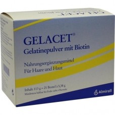 GELACET Gelatinepulver mit Biotin im Beutel 21 St