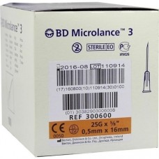BD MICROLANCE Kanüle 25 G 5/8 0,5x16 mm 100 St