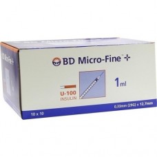 BD MICRO-FINE+ Insulinspr.1 ml U100 12,7 mm 100X1 ml