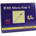 BD MICRO-FINE+ Insulinspr.0,5 ml U40 8 mm 100X0.5 ml