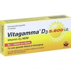 VITAGAMMA D3 5.600 I.E .Vitamin D3 NEM Tabletten 20 St