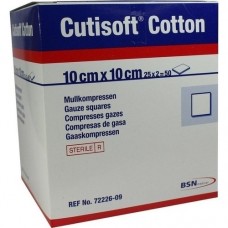 CUTISOFT Cotton Kompr.10x10 cm ster.12fach 25X2 St