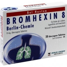 BROMHEXIN 8 Berlin Chemie überzogene Tabletten 20 St