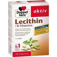DOPPELHERZ Lecithin+B-Vitamine Kapseln 40 St