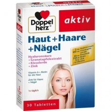 DOPPELHERZ Haut+Haare+Nägel Tabletten 30 St