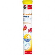 DOPPELHERZ Vitamin C+Zink Brausetabletten 15 St