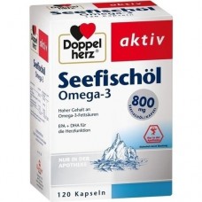 DOPPELHERZ Seefischöl Omega-3 800 mg Kapseln 120 St