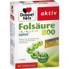 DOPPELHERZ Folsäure 800+B-Vitamine Tabletten 40 St