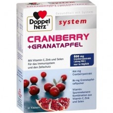 DOPPELHERZ Cranberry+Granatapfel system Kapseln 30 St