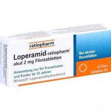 LOPERAMID ratiopharm akut 2 mg Filmtabletten 10 St