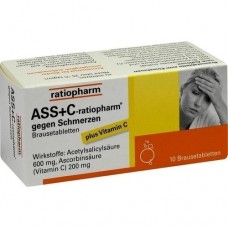 ASS + C ratiopharm gegen Schmerzen Brausetabletten 10 St