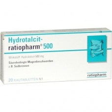 HYDROTALCIT ratiopharm 500 mg Kautabletten 20 St