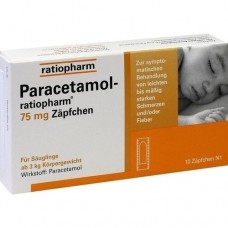 PARACETAMOL ratiopharm 75 mg Suppositorien 10 St