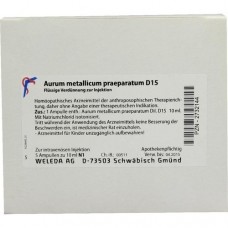 AURUM METALLICUM PRAEPARATUM D 15 Ampullen 5X10 ml