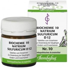 BIOCHEMIE 10 Natrium sulfuricum D 12 Tabletten 80 St