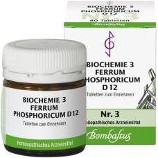 BIOCHEMIE 3 Ferrum phosphoricum D 12 Tabletten 80 St