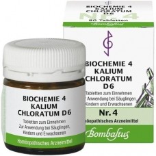 BIOCHEMIE 4 Kalium chloratum D 6 Tabletten 80 St