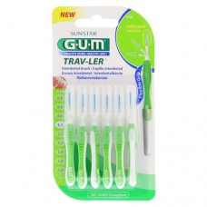 GUM TRAV-LER 1,1mm Tanne grün Interdental+6Kappen 6 St