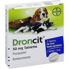 DRONCIT 50 mg Tabletten für Hunde/Katzen 2 St