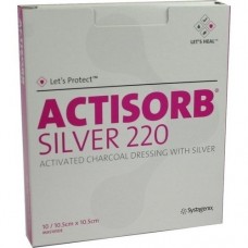 ACTISORB 220 Silver 10,5x10,5 cm steril Kompressen 10 St