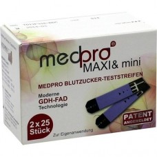 MEDPRO Maxi & Mini Blutzucker Teststreif.single 2X25 St